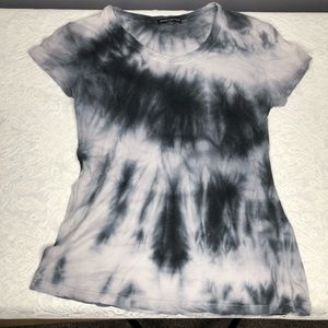 Brandy Melville Black & White Tie Dye Shirt